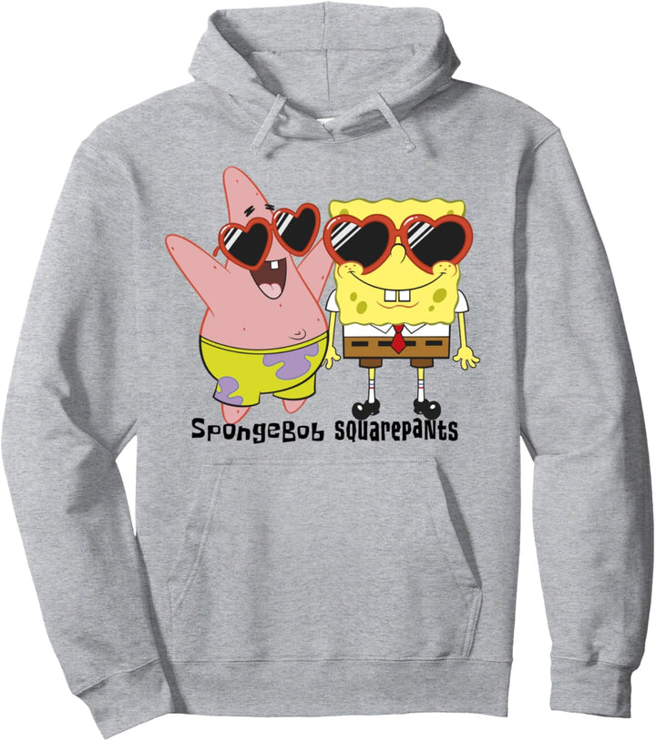SpongeBob SquarePants & Patrick Heart Glasses Portrait Pullover Hoodie