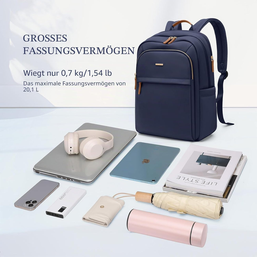 Rucksack Damen für Schule, Laptop Rucksack 16 Zoll, Gross Schultasche Arbeitstasche Lehrertasche Bac