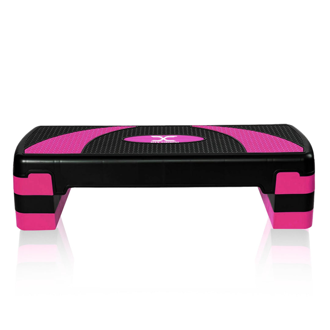 MAXSTRENGTH Aerobic-Übungs-Stepper, 3 höhenverstellbare Stufen, 10 cm, 15 cm, 20 cm, geeignet für Ca