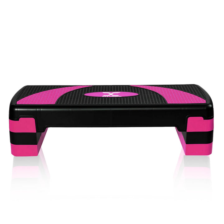 MAXSTRENGTH Aerobic-Übungs-Stepper, 3 höhenverstellbare Stufen, 10 cm, 15 cm, 20 cm, geeignet für Ca
