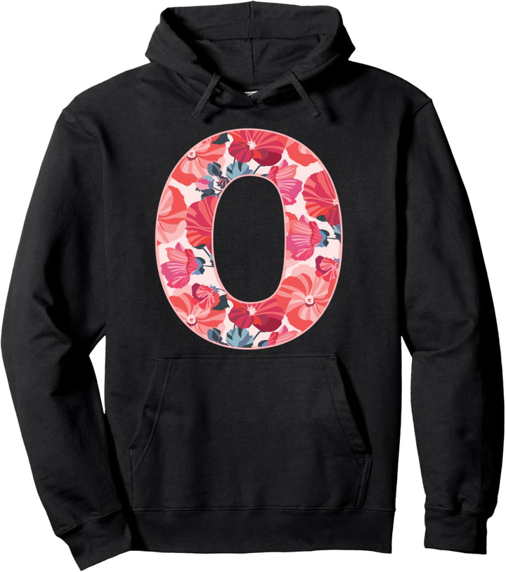 Buchstabe O Alphabet Vorname Vokale Blume Natur Geschenk Pullover Hoodie