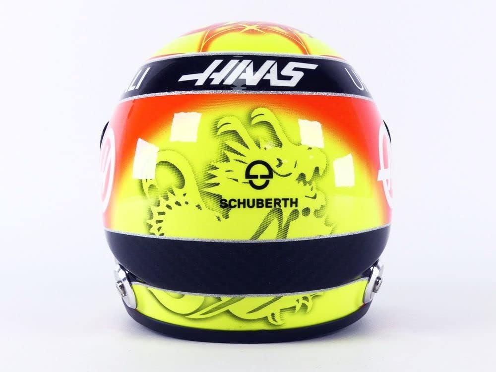 Mini Helmet MKS-MH-2-2021-R Miniaturauto aus der Sammlung, Gelb/Schwarz