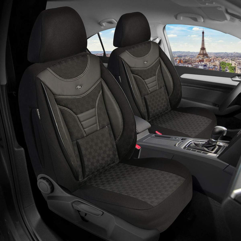 BREMER SITZBEZÜGE Mass Auto Schonbezüge kompatibel mit VW Golf Plus Fahrer & Beifahrer Set ab 2004-2