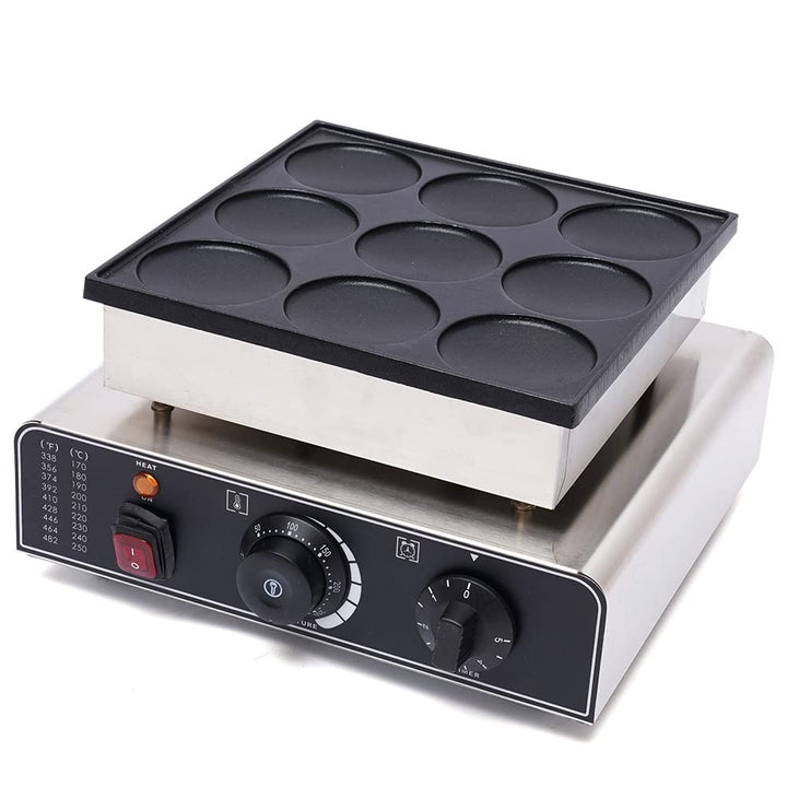 Dutch Pancake Maker, 9pc Dutch Pancake Baker Maker Bügeleisen Maschine 900W Geeignet für Bäckereien,