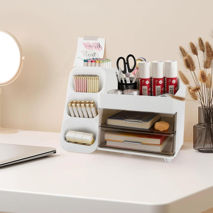 Afeeler Make Up Kosmetik Organizer mit Schubladen, Pinsel Organizer, Multifunktion Schminktisch Orga