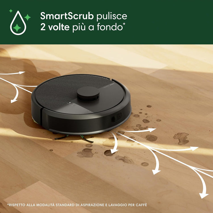 iRobot Roomba 105 Combo - Saugen + Wischen - Clearview LiDAR - 7000Pa - 120 mins - SmartScrub - Umfä