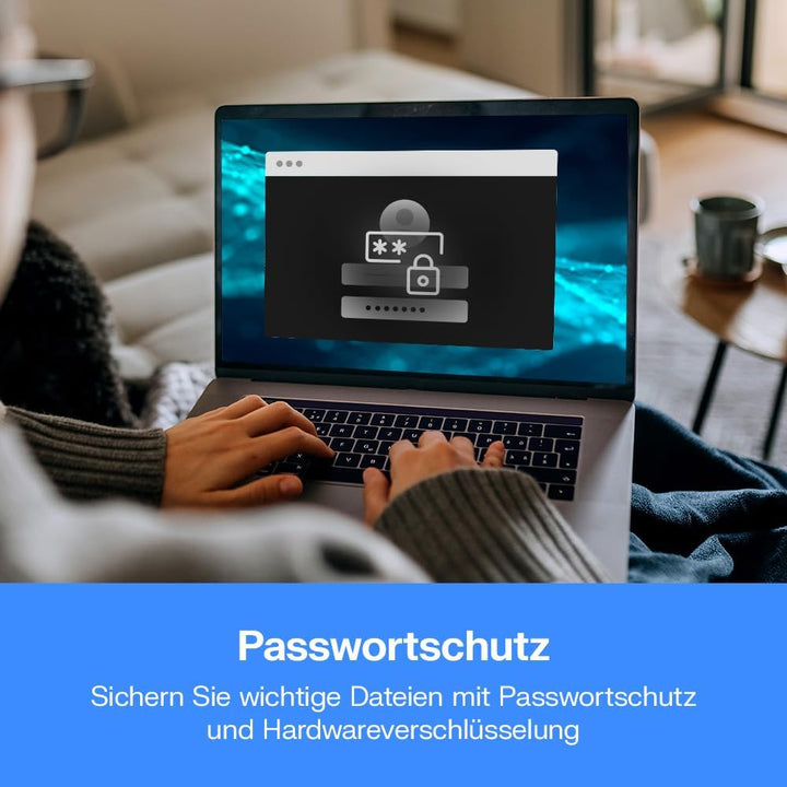 WD My Passport externe Festplatte 4 TB (mobiler Speicher, schlankes Design, herunterladbare Software