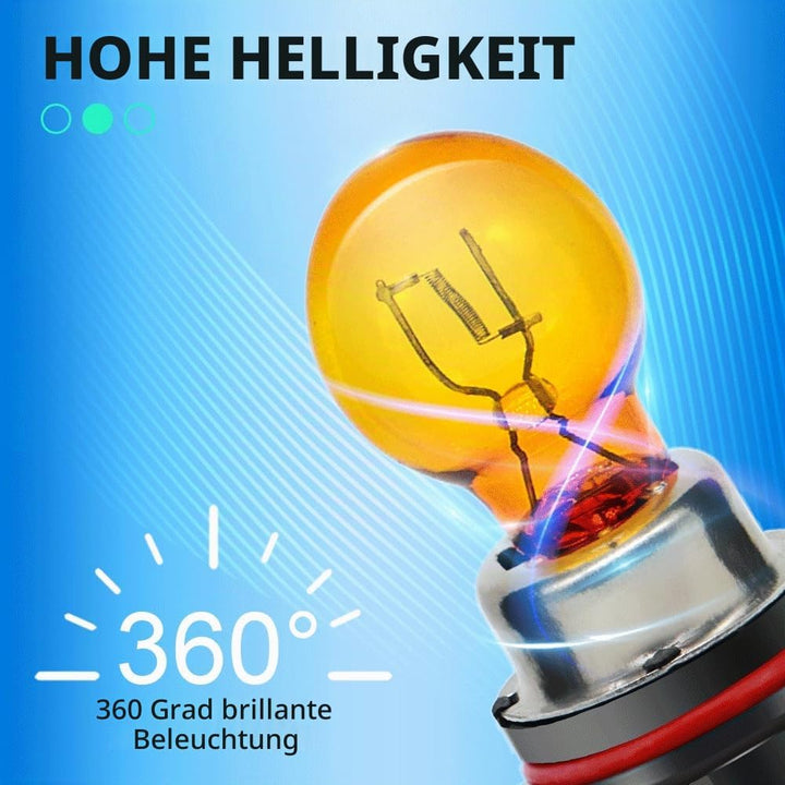 SOFOC PSY24W Birne 12V Blinker Vorne Amber Gelb Nebelscheinwerfer Ersatz Halogenbirne 24W 2Stk Gelb