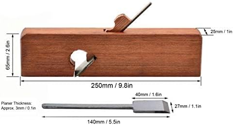 Fafeicy Wood Plane Carpenter mit quadratisches Hobelkörperdesign, Trimmen Hobel Flache Kante Schlitz
