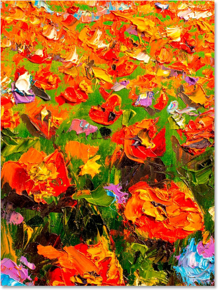 wandmotiv24 Leinwandbild Malerei, 60x45cm, Hochformat, Blumen, Tulpen, Deko, Bilder auf Leinwand, Wa