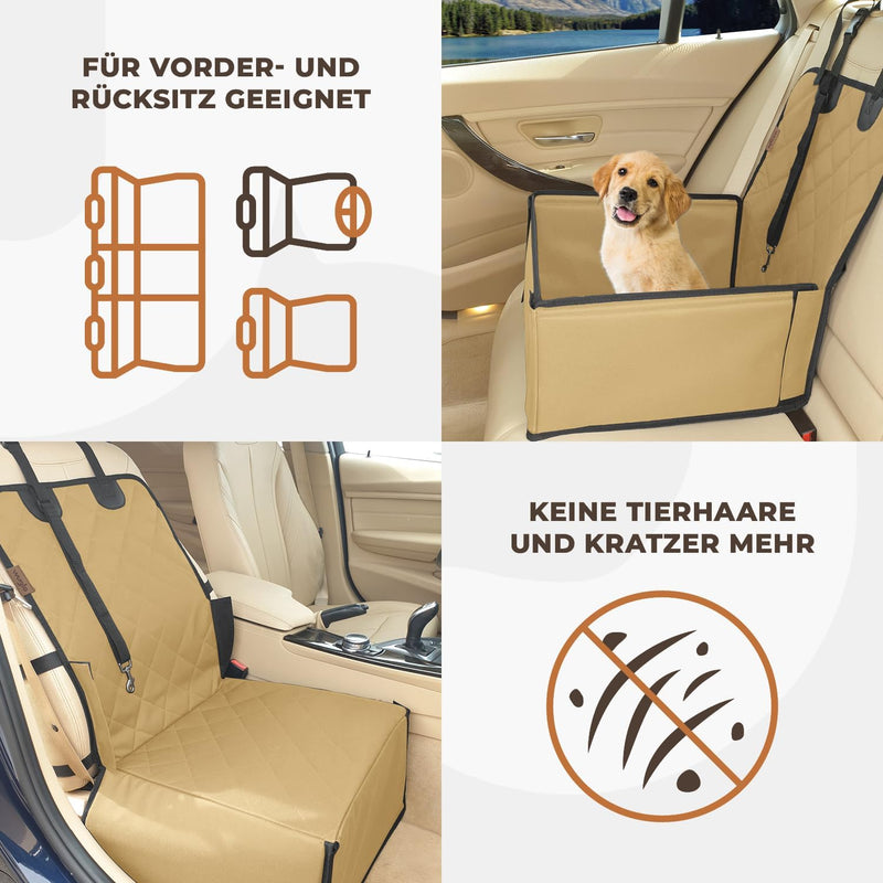 Extra Stabiler Hunde Autositz - Hochwertiger Auto Hundesitz für kleine bis mittlere Hunde - Verstärk