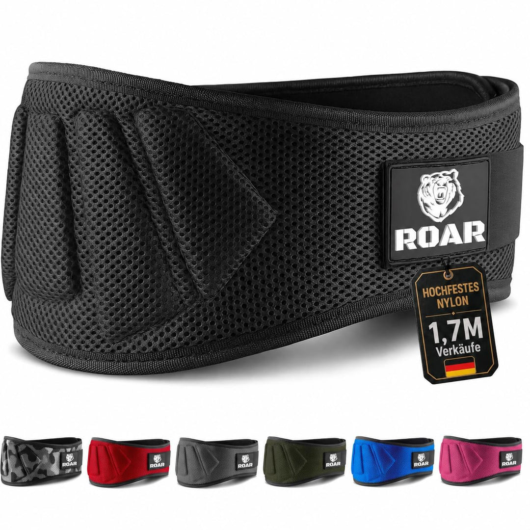 Roar® Gewichthebergürtel Herren und Damen, Lifting Belt for Gym, Powerlifting Gürtel Gewichtheben, W