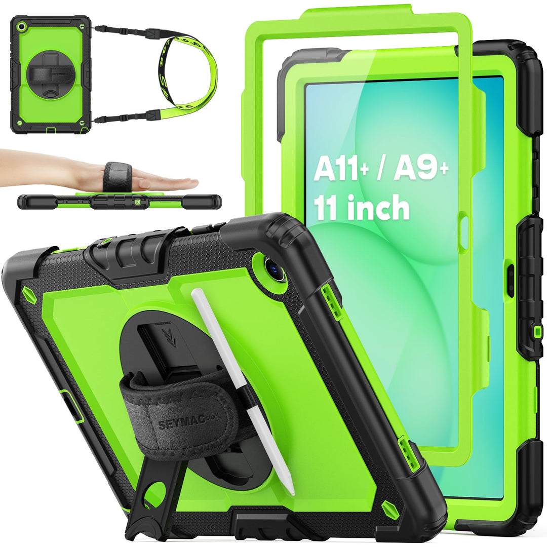 SEYMAC stock Hülle für Samsung Galaxy Tab A11+ Plus/A9+ Plus 11 Zoll 2025/2023, Stossfeste Hülle mit