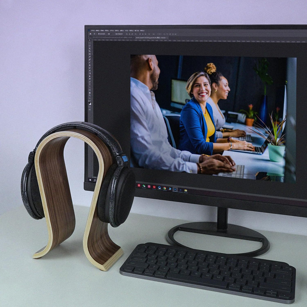 Linkidea Ständer für hölzerne Omega-Kopfhörerständer/Headset-Halter/Schreibtisch-Display-Aufhänger,