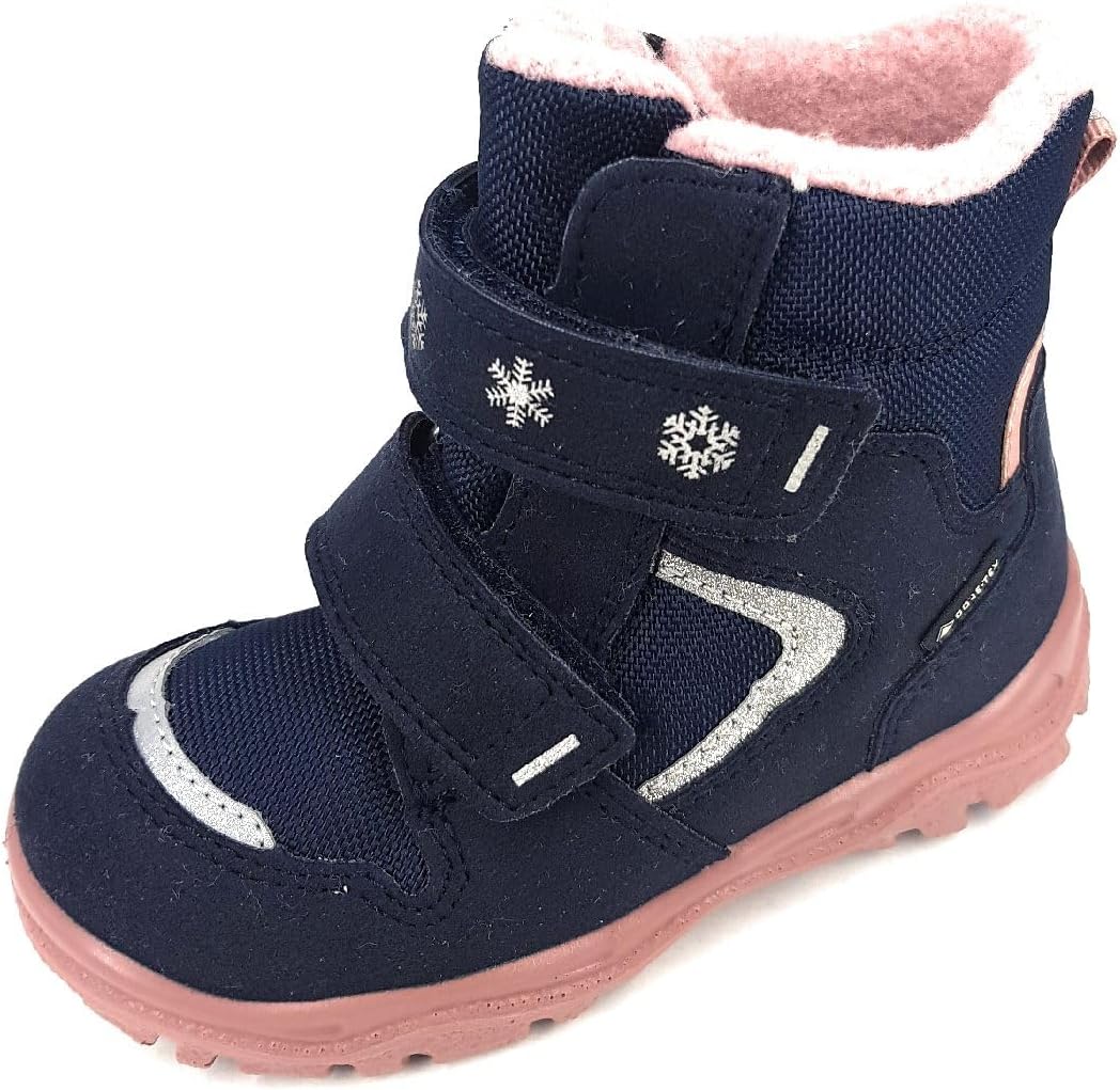 Superfit Mädchen Husky1 Schneestiefel 23 EU Blau Rosa 8010 00, 23 EU Blau Rosa 8010 00