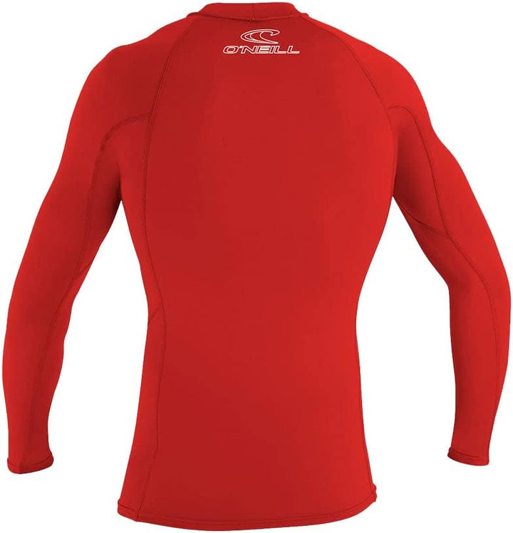 O'Neill Wetsuits Kinder Shirt BASIC SKINS L/S CREW M Rot/Ausflug, Einfarbig (Getaway Solids), M Rot/