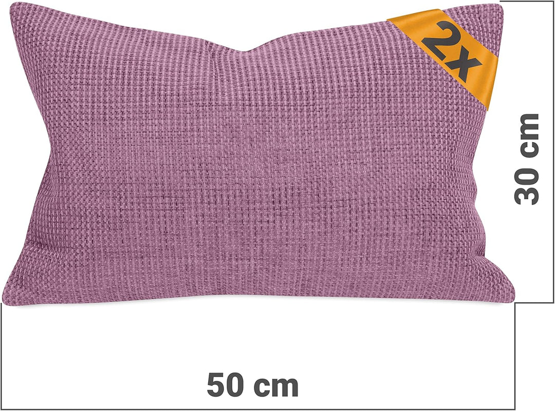 npluseins 2er Pack Kissenhüllen mit Struktur-Muster - Polsteroptik 617.767, 1 Pack (2 Stück) - Kisse