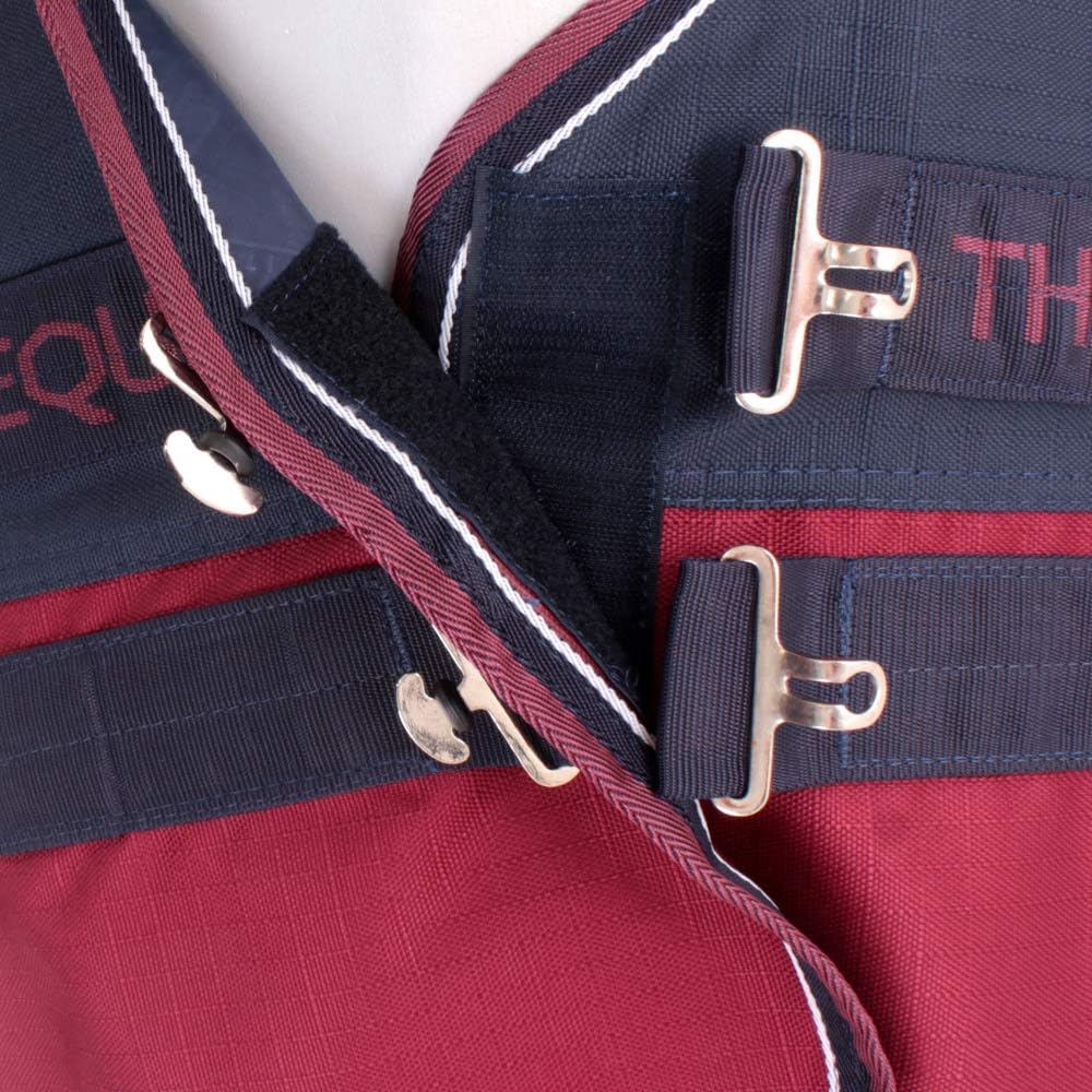 Equitheme Hemd High Neck Tyrex New 1200D ? Farben ? Marineblau/Bordeaux, Grösse der Decke ? 6.6 Mari