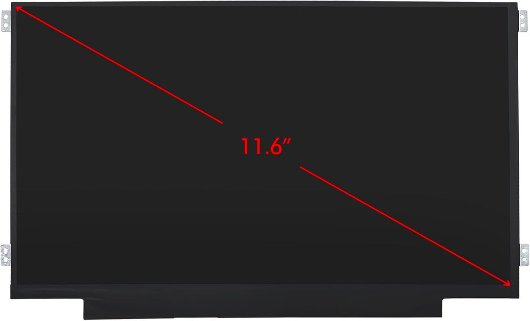 Rinbers Ersatz-Laptop-LCD-LED-Display (29,5 cm (11,6 Zoll), WXGA, HD, matt, 30-polig, EDP, seitliche