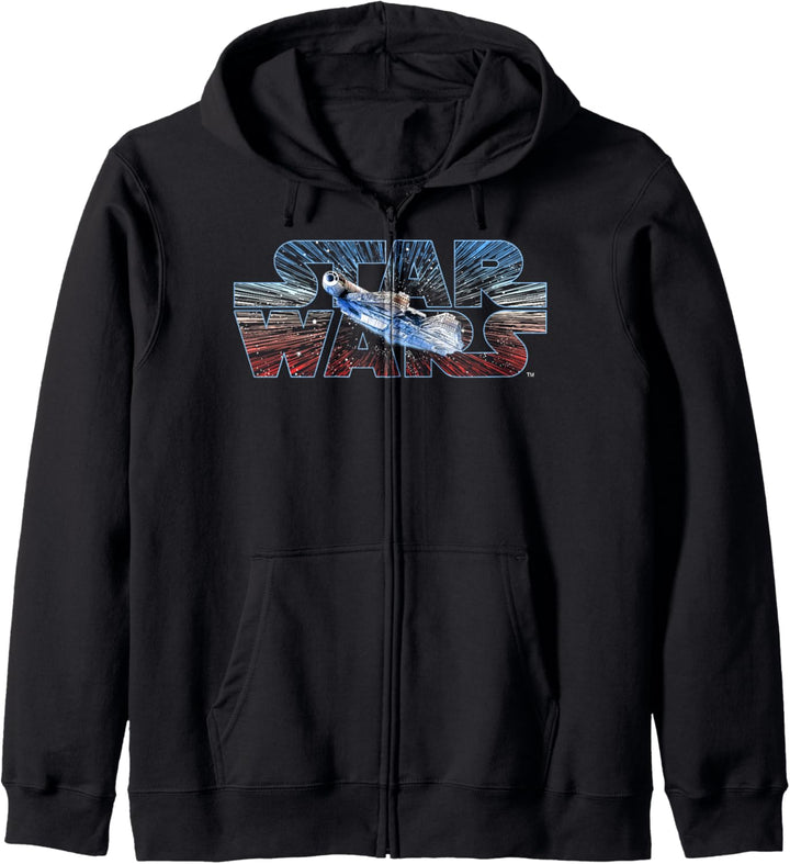 Star Wars Last Jedi Falcon Lightspeed Logo Kapuzenjacke