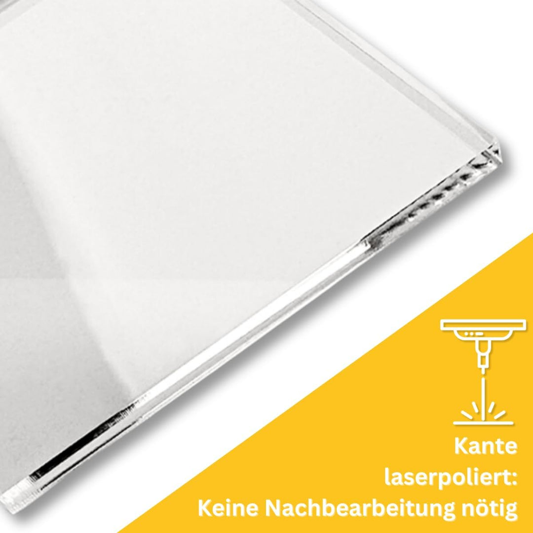 RESHEIM 2-20 mm Acrylglas Platte Transparent Zuschnitt nach Mass Glasklar Materialstärke und Grösse