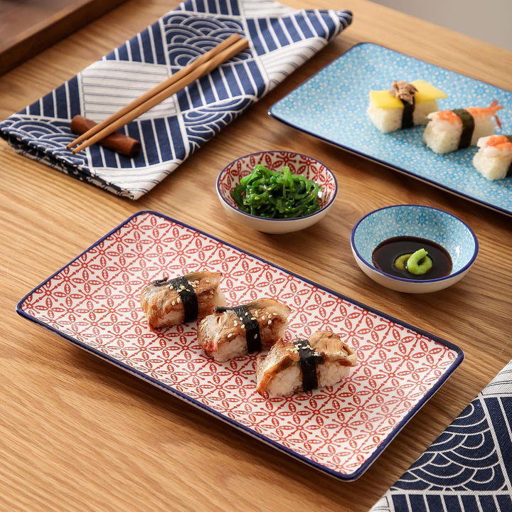 vancasso Sushi Set porzellan, MACARON japanische Ess Service, 6-teilig Geschirr-Set für 2 Personen M