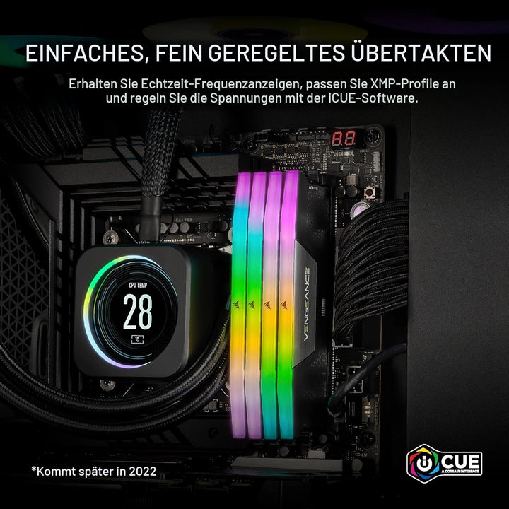 Corsair VENGEANCE RGB DDR5 RAM 96GB (2x48GB) 5600MHz CL40 Intel XMP iCUE Kompatibel Computer Speiche