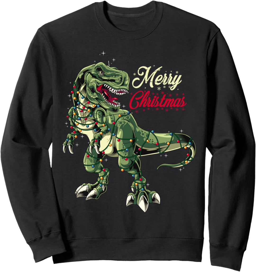 Dinosaurier Geschenk für Jungen Weihnachten T Rex Sweatshirt