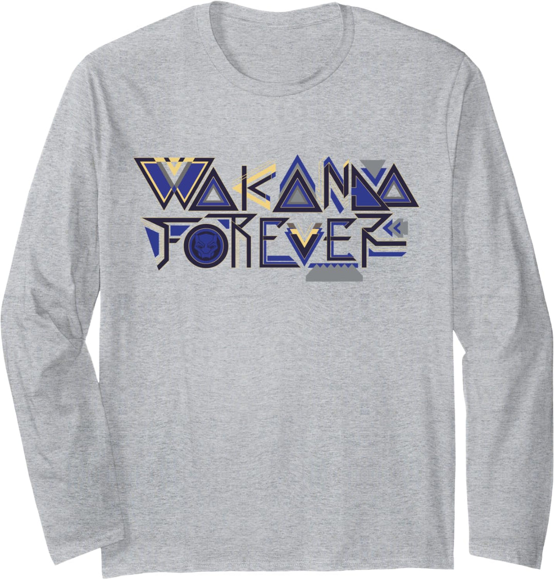 Marvel Black Panther: Wakanda Forever Wakandan Icon Title Langarmshirt