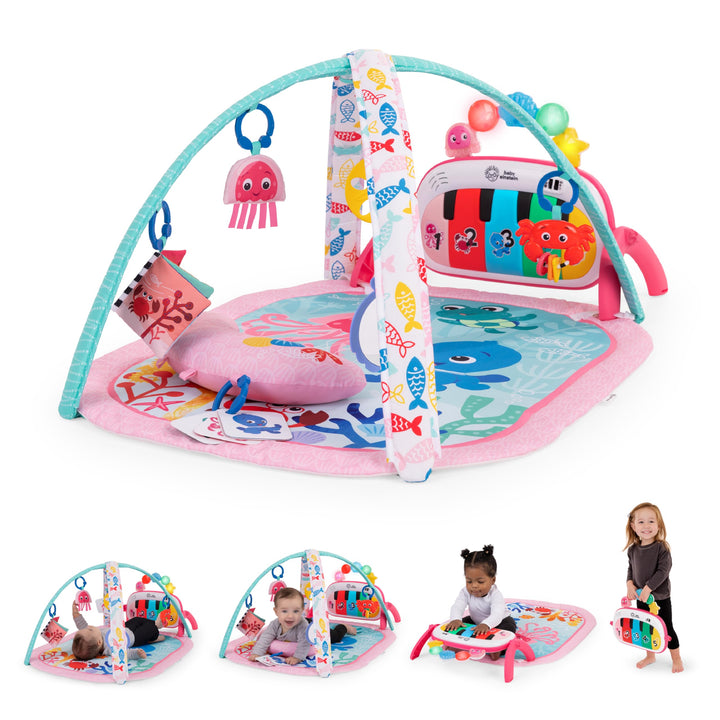 Baby Einstein Ocean Explorers 4-in-1 Spielbogen Baby Spielmatte mit Kick Piano, Musik- & Sprachförde