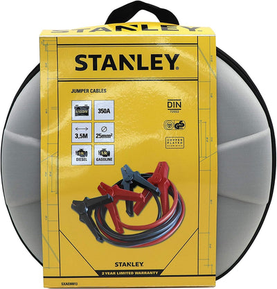 STANLEY 201874 ÜBERBRÜCKUNGSKABEL 25 mm² 3,5M Starthilfekabel Dieselmotoren & Benzinmotoren 25 mm² -