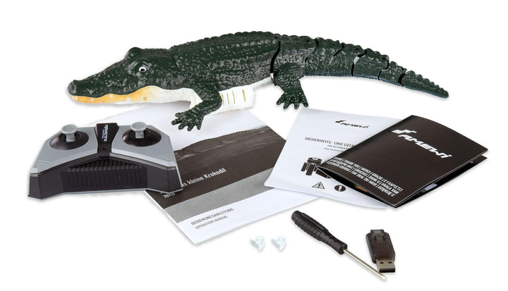 Amewi Croco das kleine Krokodil 370mm 4-Kanal RC ferngesteuert RTR, grün
