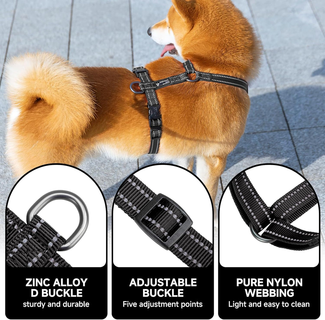 EXCELLENT ELITE SPANKER Kein Zug Hundegeschirr reflektierende Nylon Weste L-förmig einstellbar einfa