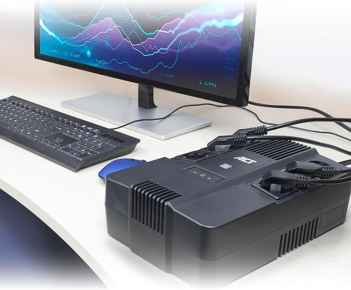 ACT Back-up USV Unterbrechungsfreie Stromversorgung Line Interactive, 600VA Batterie UPS Power Suppl