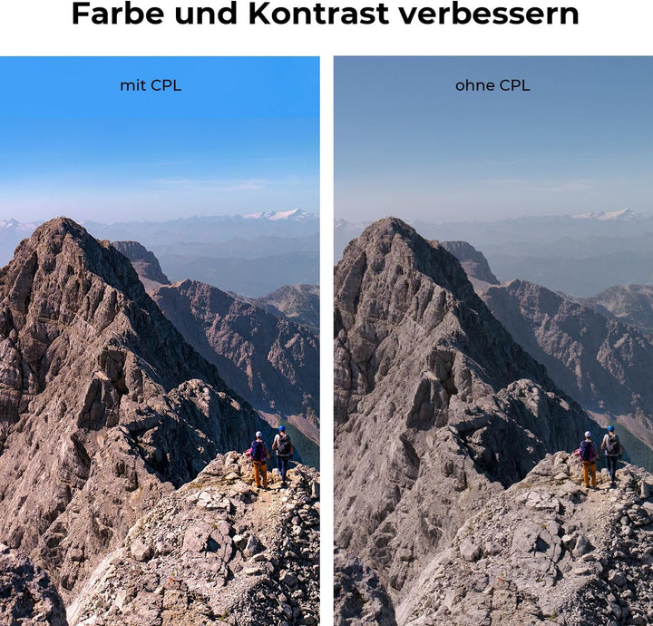 Beschoi Zirkularer Polfilter 49mm CPL Filter,Polarisationsfilter mit 30-Fach Vergütung, 49mm