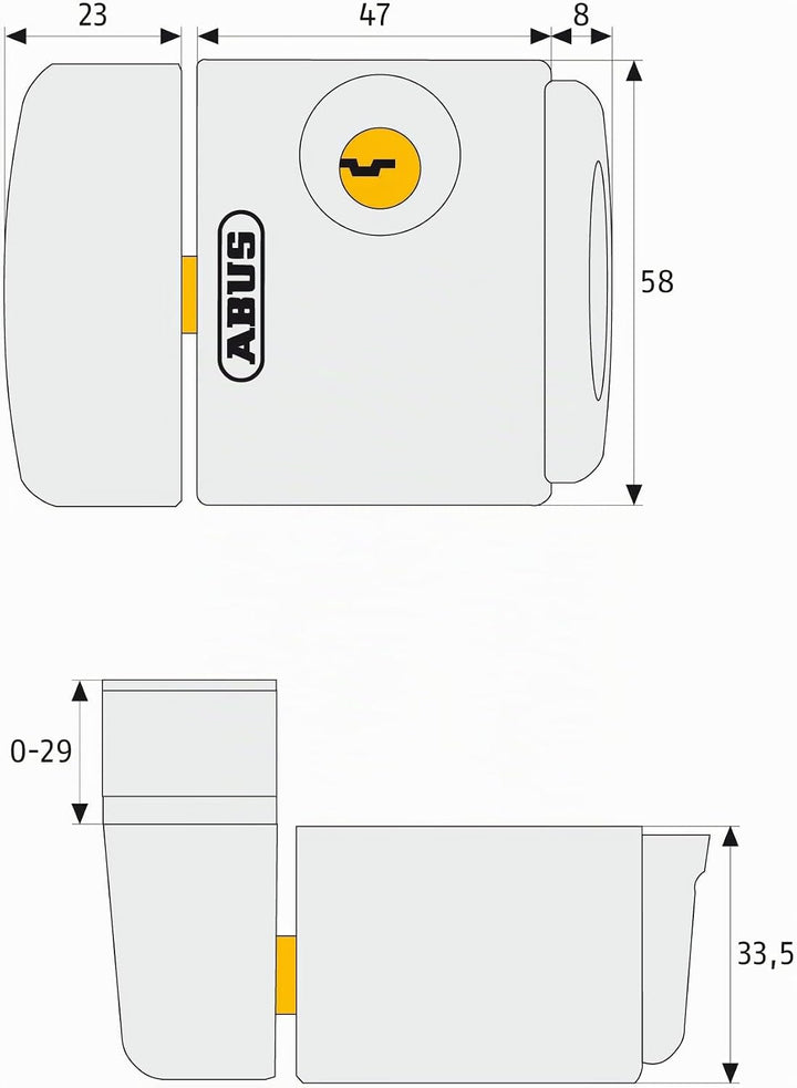 ABUS Fenster-Zusatzsicherung FTS3003 - Fensterschloss für nach innen öffnende Fenster, verschiedensc