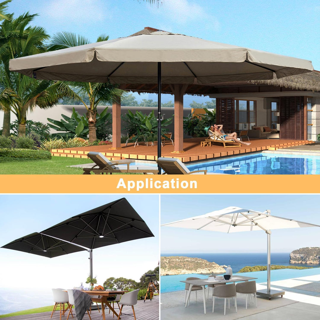 HEIMUNI Abdeckhauben für Sonnenschirm, Schutzhülle Sonnenschirm Ampelschirm Schutzhülle Wasserdicht,