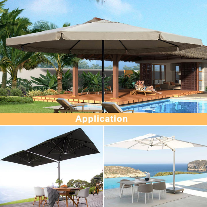 HEIMUNI Abdeckhauben für Sonnenschirm, Schutzhülle Sonnenschirm Ampelschirm Schutzhülle Wasserdicht,