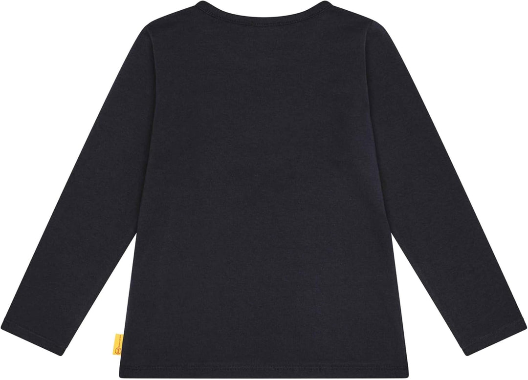 Steiff Unisex Kinder T Langarm Teddykopf mit Squeezer Shirt, Steiff Navy