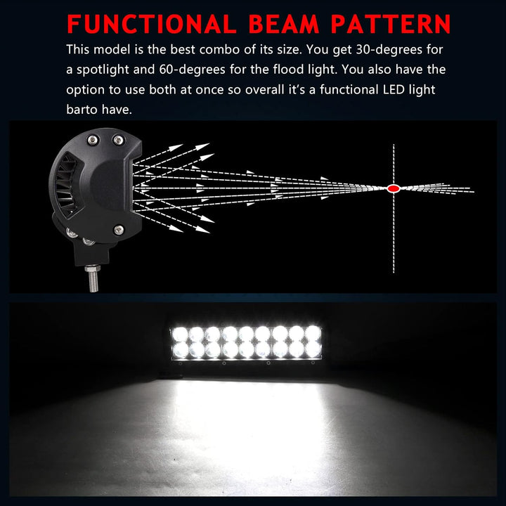 Willpower 23 cm 54W Spot LED-Arbeitsleuchte Bar SUV 4WD Fahren Nebelscheinwerfer 9 inch 54W Spot, 9