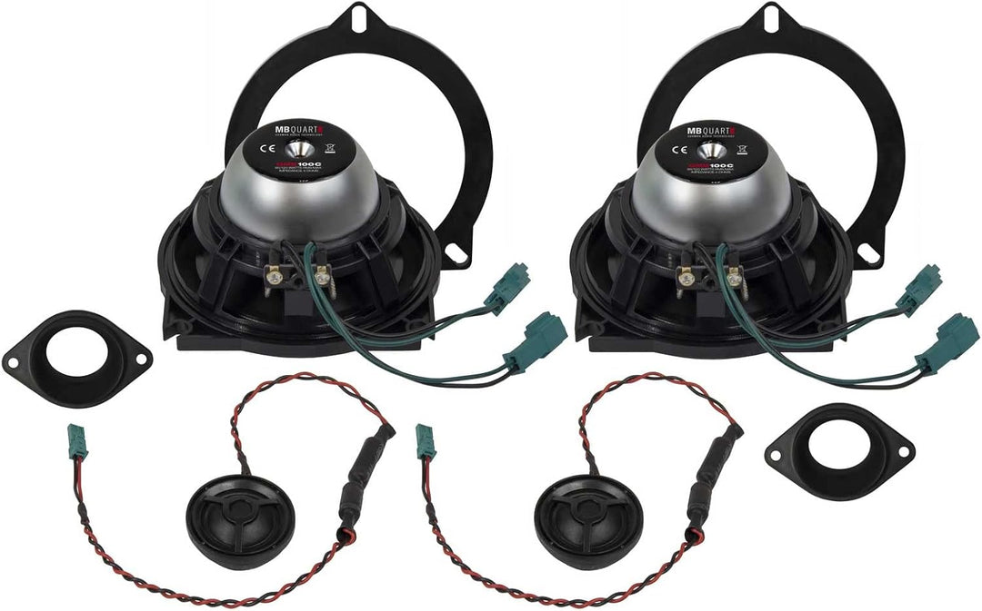 MB Quart QMB100C - 10 cm Komponenten-Lautsprecher mit 120 Watt (RMS: 60 Watt) für BMW E/F/G