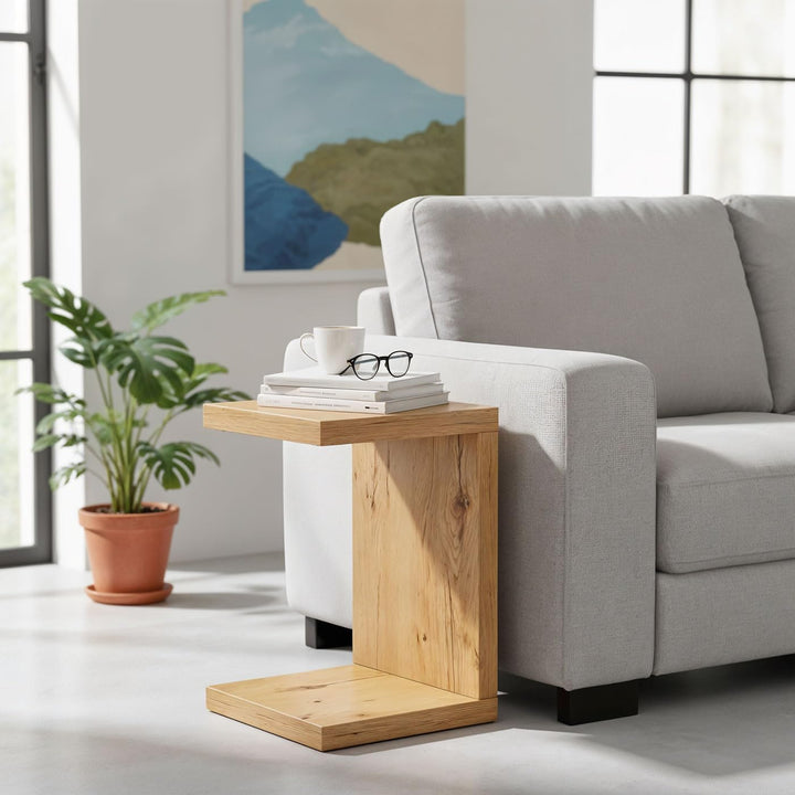 levandeo Couchtisch Coco Holz 32x32x50cm Wildeiche Eiche Tisch Beistelltisch Deko Sofatisch Ablage K