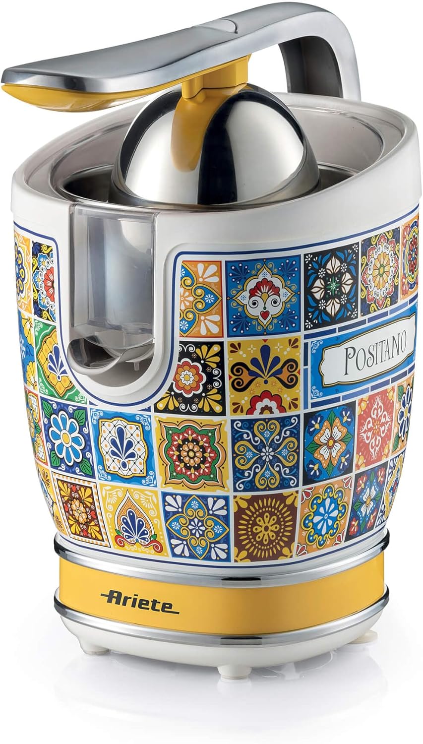 Ariete 413, Positano Zitruspresse, elektrische Zitruspresse mit professionellem Hebel, 2 Kegel für g