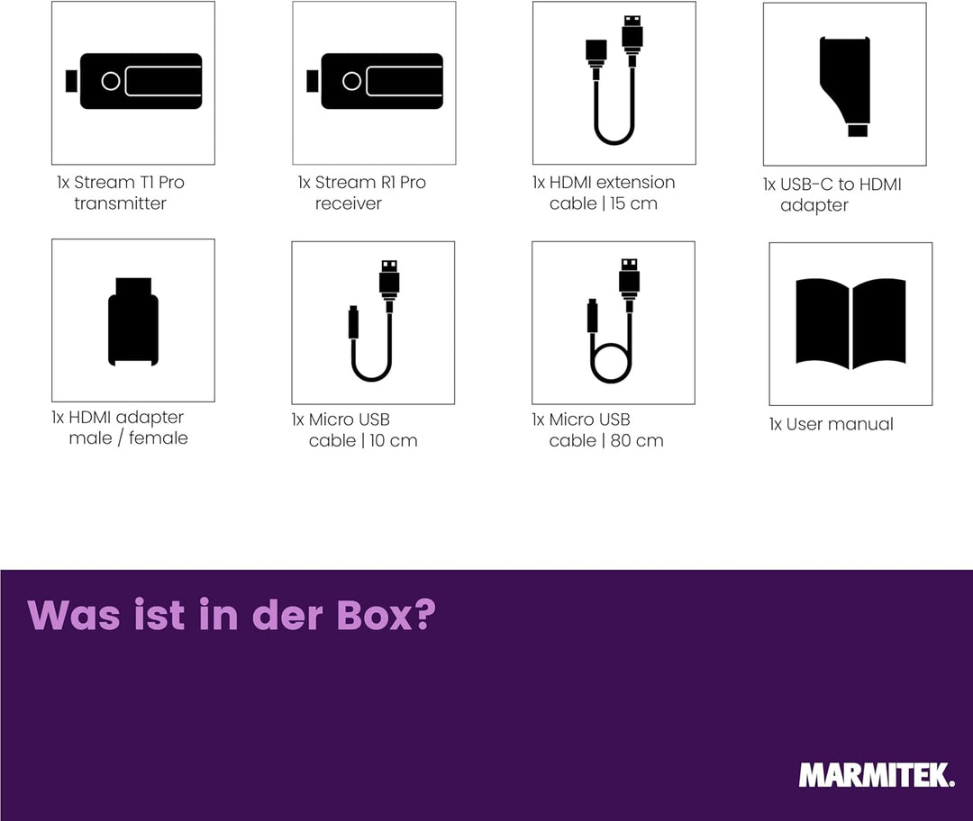 Drathlose HDMI Extender – Marmitek STS1-1080p Full HD – Kabelloses HDMI-Sender – Verbinden Sie Ihren