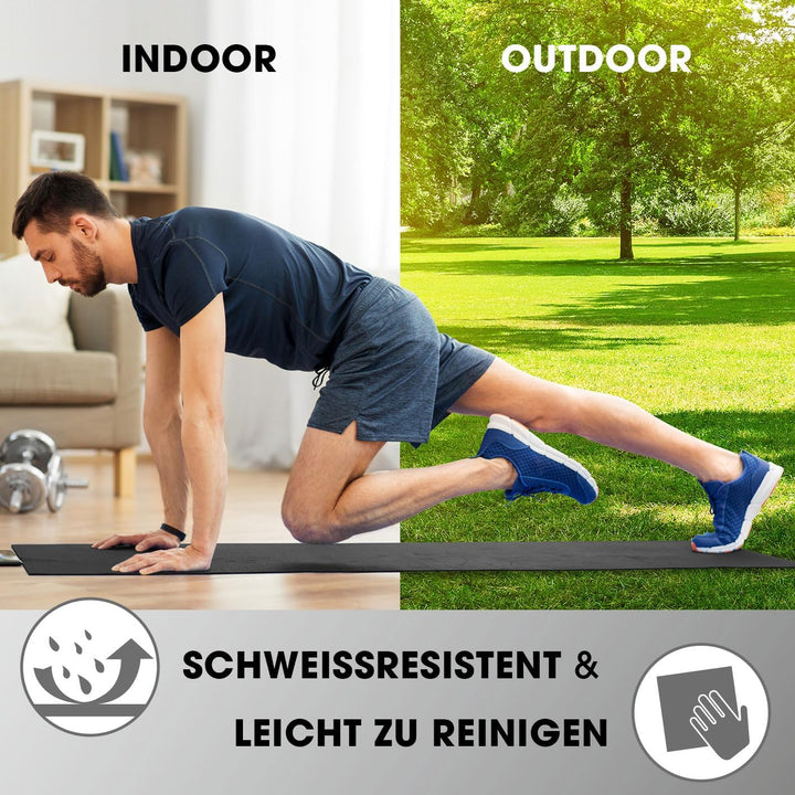 #DoYourFitness Fitnessmatte rutschfest | 183x61cm oder XXL 190x100cm | 0,8-2cm hoch | Gelenkschonend