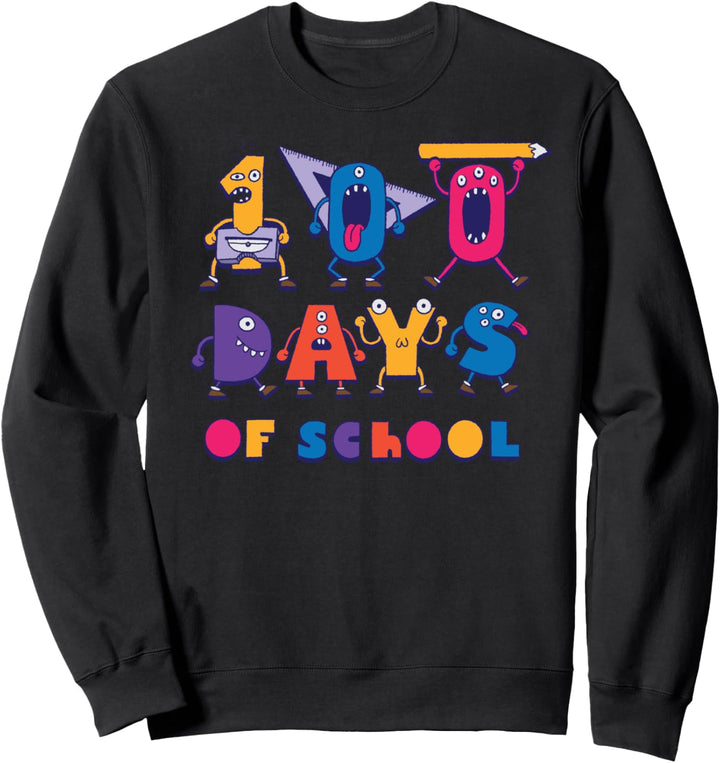 100 Tage Schule Shirt Lehrer Schüler 100. Tag der Schule Sweatshirt