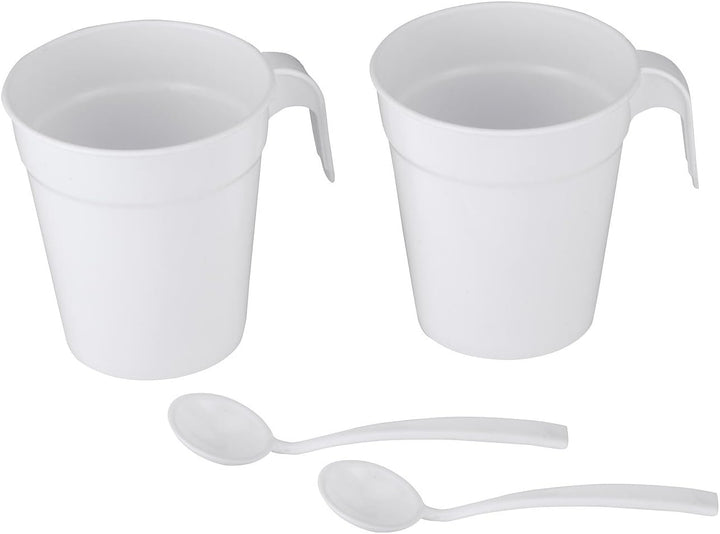 PEARL Reisewasserkocher klein: Reise-Wasserkocher mit 2 Bechern, 110/230 Volt, 650 Watt, 500 ml (Min