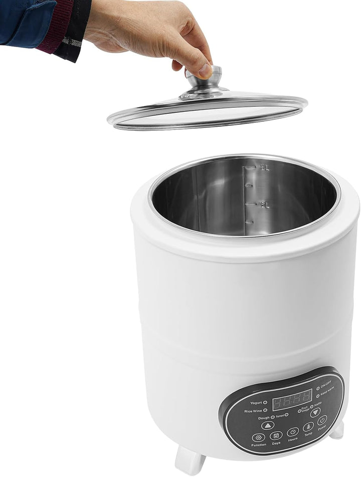Joghurtbereiter 8L Edelstahl 304, Fermentierer mit Einstellbarer Temperatur 25-80°C, Timer 0-24h, 40