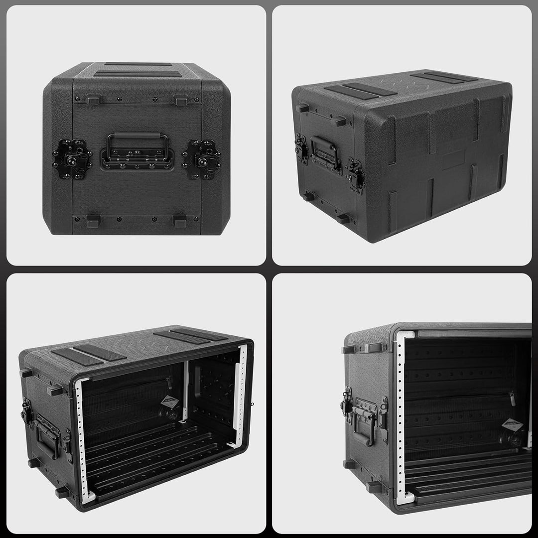 6u Cases Leichtes 11”Tiefe 19“-Rackmount-Fluggehäuse Auch Verstärker, Audio, Djs, Mixer, Die Die Sto