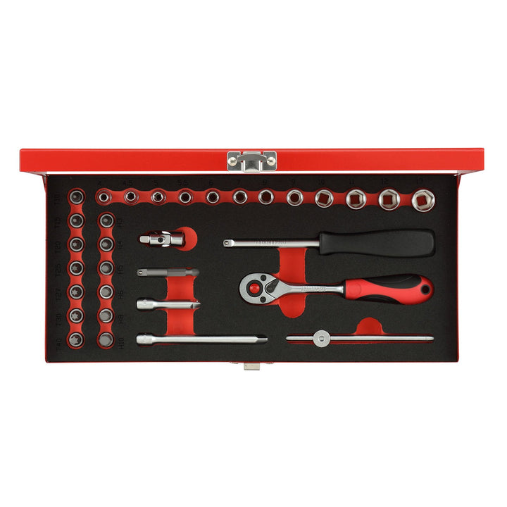 GEDORE red Steckschlüssel-Satz 1/4' 32-teilig in hochwertiger Metallkassette